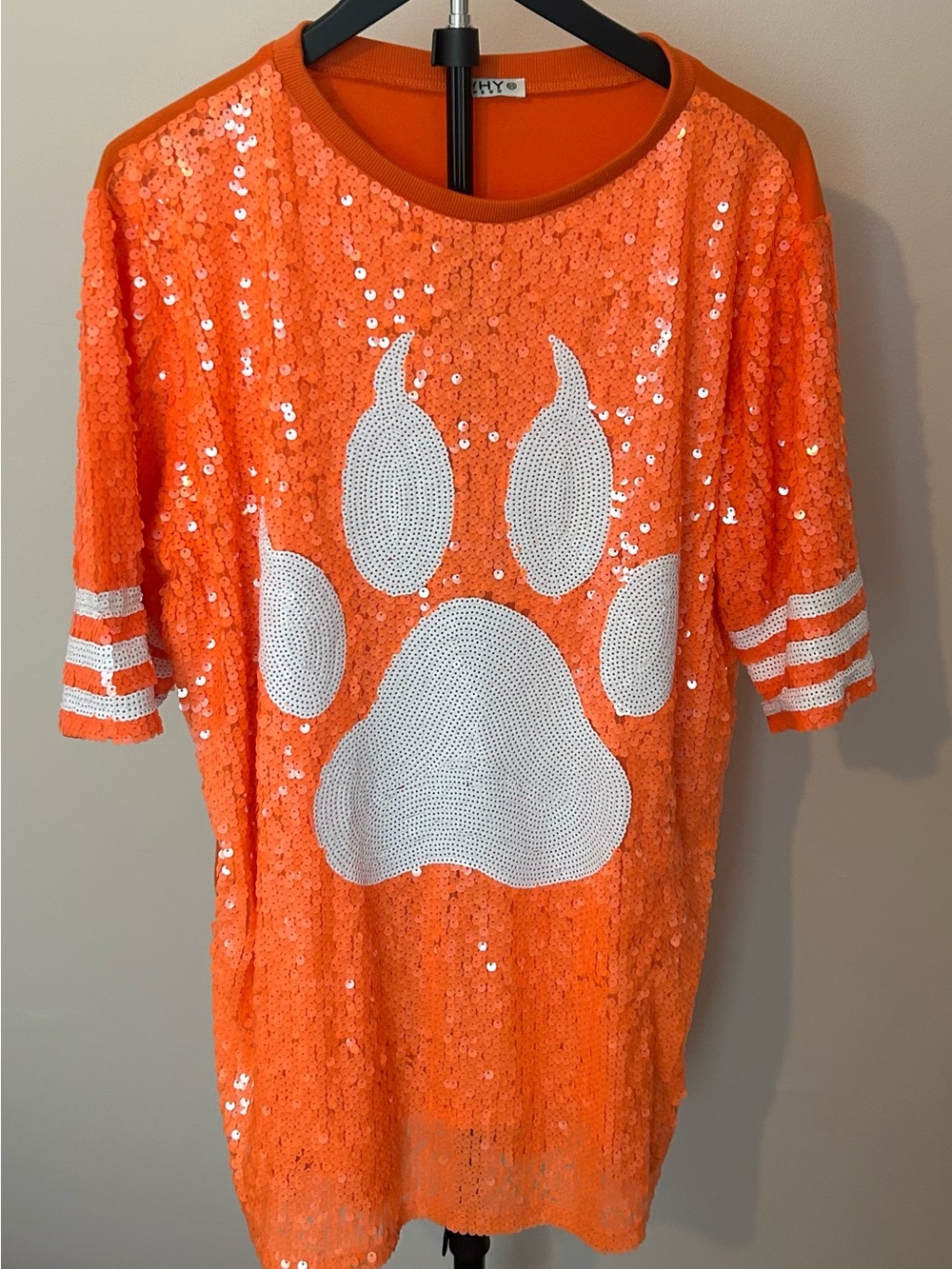 Orange Sequin Paw Tunic by TYR?